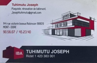 Tuhimutu joseph - Charpentier Couvreur - Plâtrerie / Plâtrier - Rénovation - iBat.nc